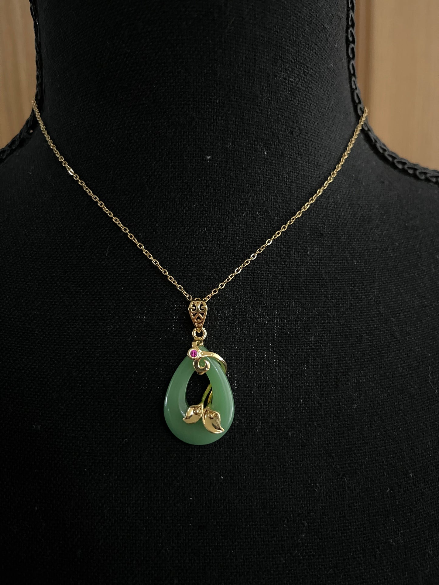 Jade Lotus Necklace